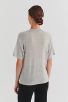Wool Tee, Light Grey Melange