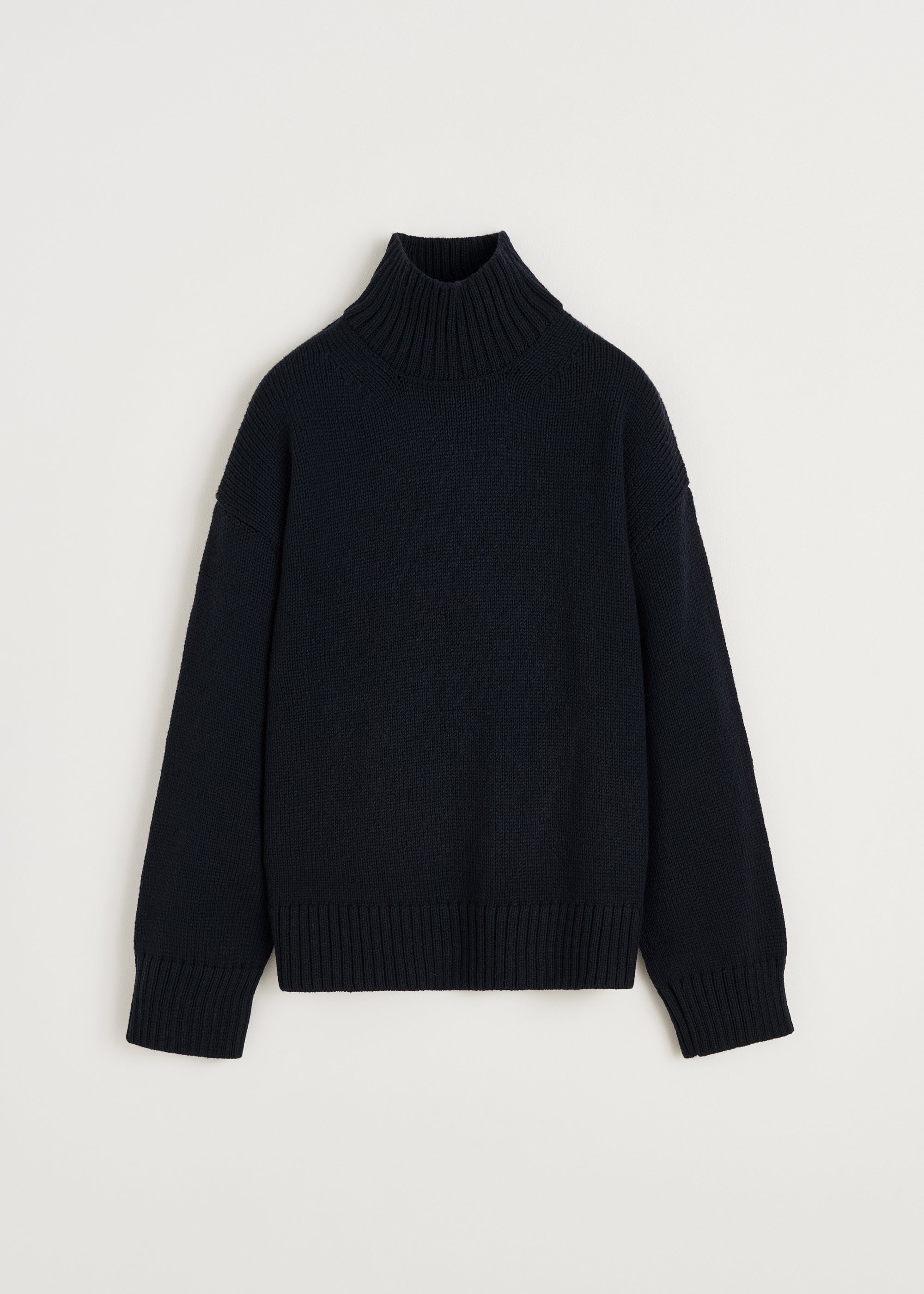 Farah sweater highland wool Black Navy