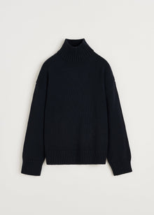 Farah sweater highland wool Black Navy