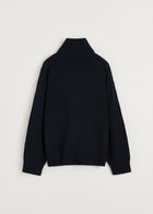 Farah sweater highland wool Black Navy