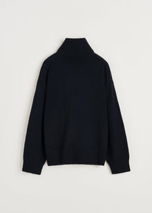Farah sweater highland wool Black Navy