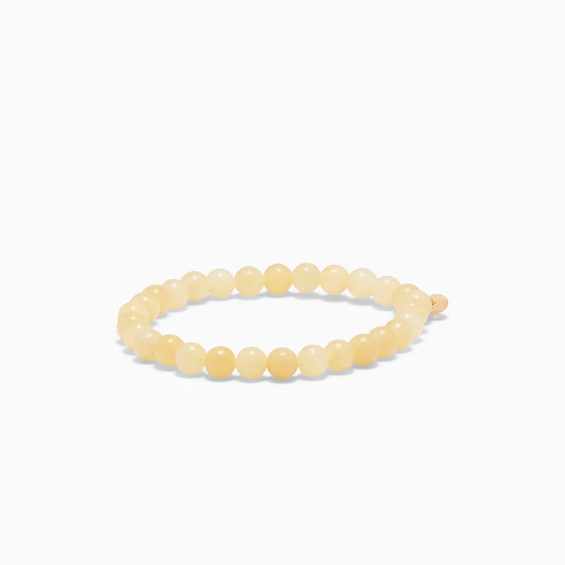 Gul jade armbånd, 6mm