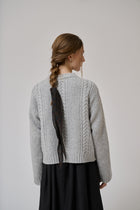 Heather Ls Knit Jumper, Light Grey Melange