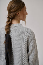 Heather Ls Knit Jumper, Light Grey Melange