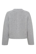 Heather Ls Knit Jumper, Light Grey Melange
