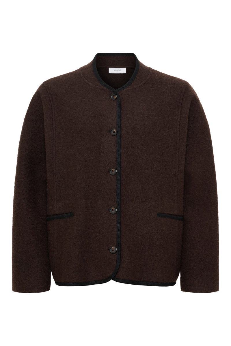 Hill ls wool jacket, Dark Brown