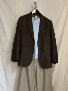 Magrethe LS Tie Top, Light Blue