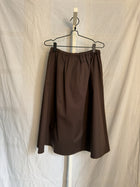Bianca HW Below Knee Skirt, Brown