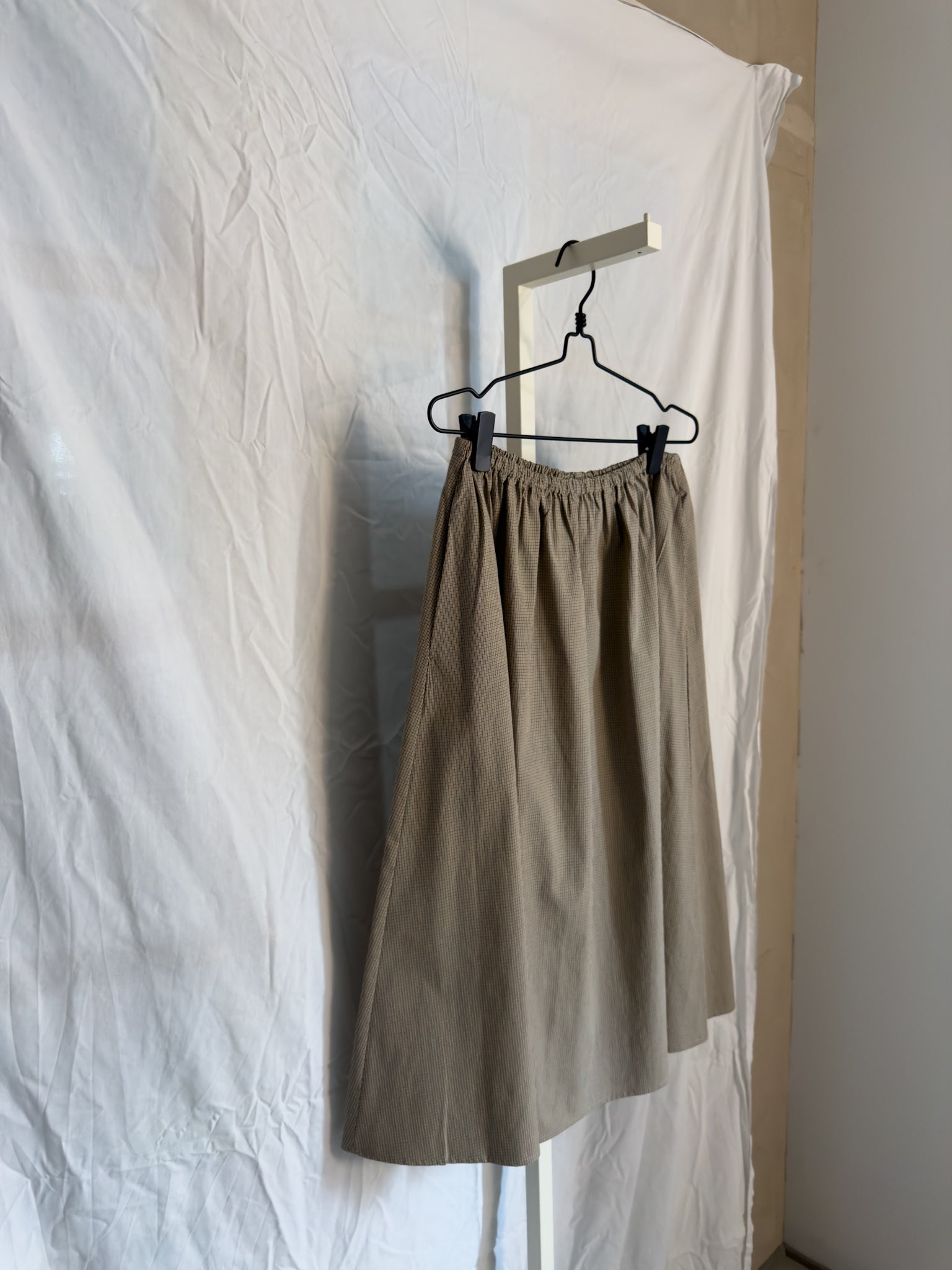 Bianca HW Below Knee Skirt, Check