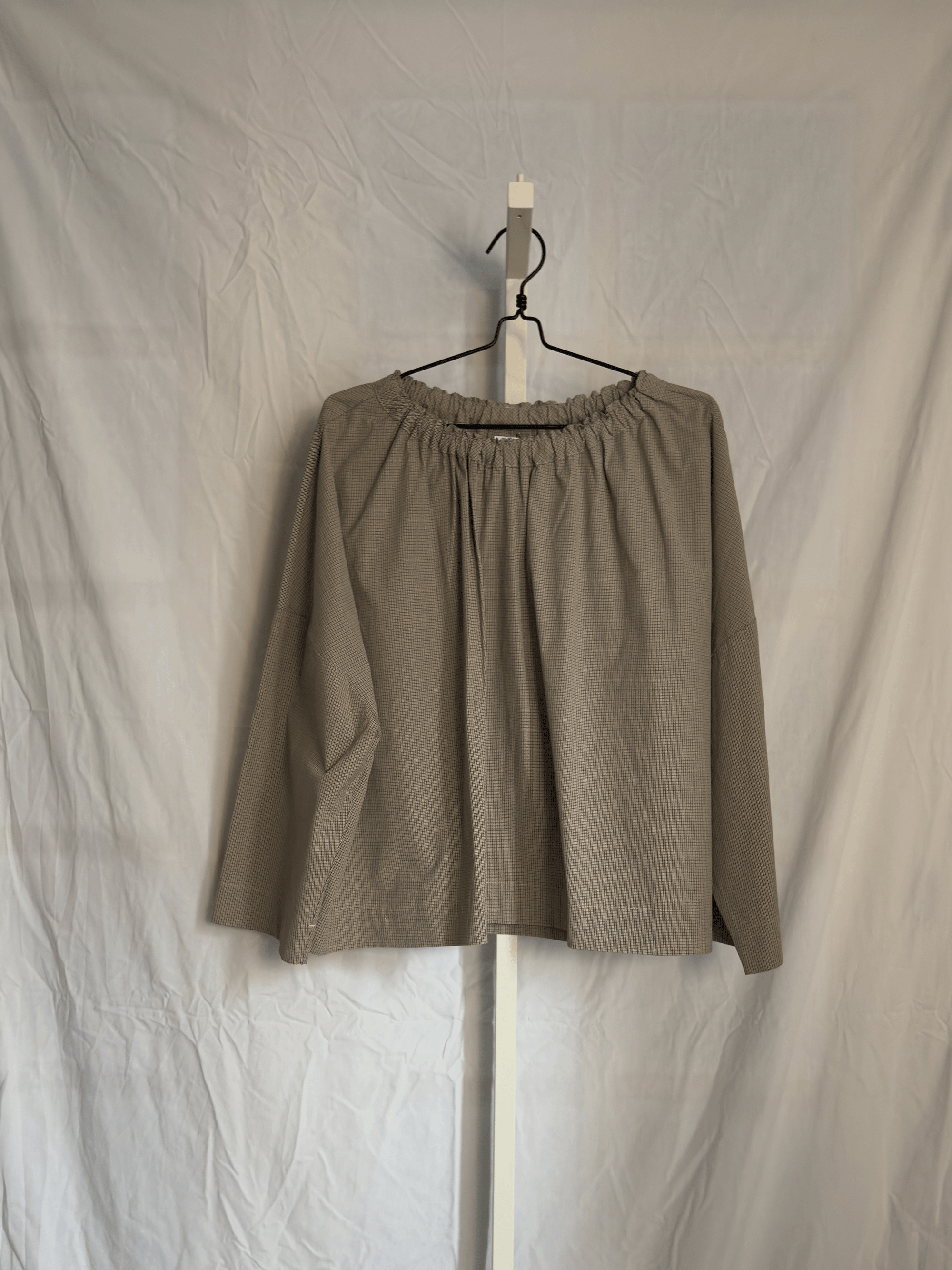 Magrethe LS Tie Top, Check