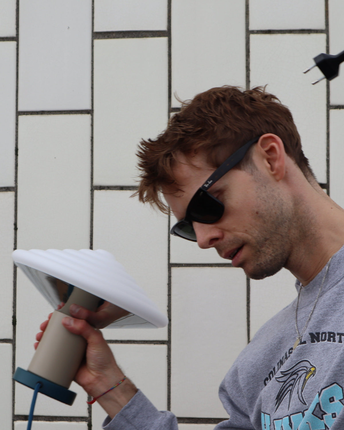 Whipped bordlampe Ocean Blue i indretning