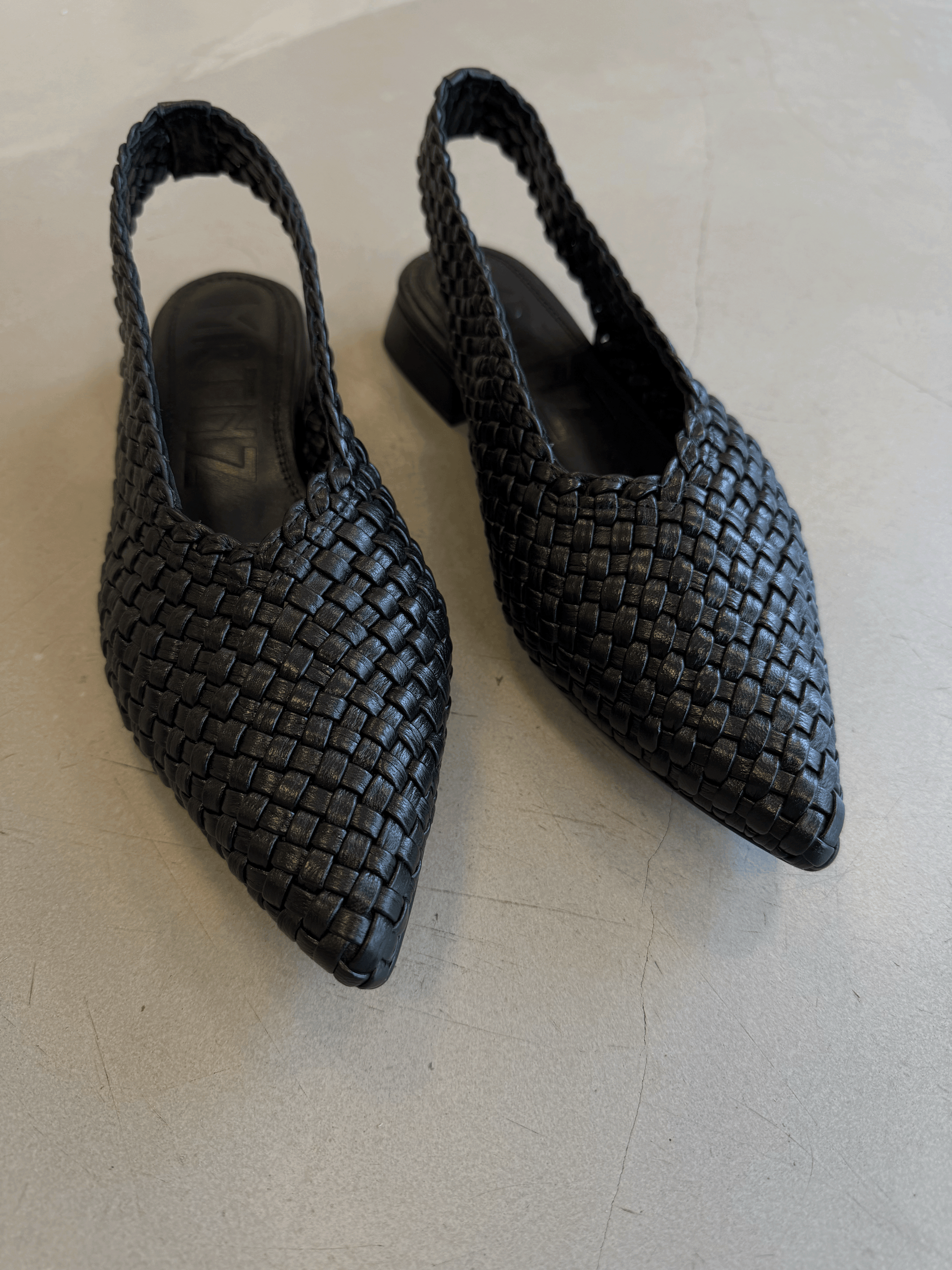 Soledad woven slingback sandal, Black