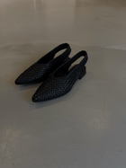 Soledad woven slingback sandal, Black