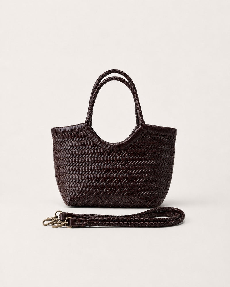 Håndflettet mini taske
