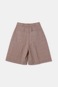 Jette HW Shorts, Brown & White Check