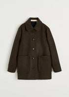Jamie jacket loden – wool, Pure Dark Brown