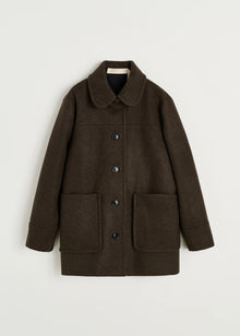 Jamie jacket loden – wool, Pure Dark Brown