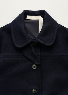 Jamie Jacket Loden i Navy – krave og knapper