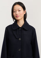 Jamie Jacket Loden i Navy – set fra siden