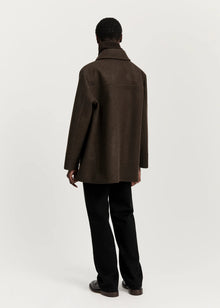 Jamie jacket loden – wool, Pure Dark Brown