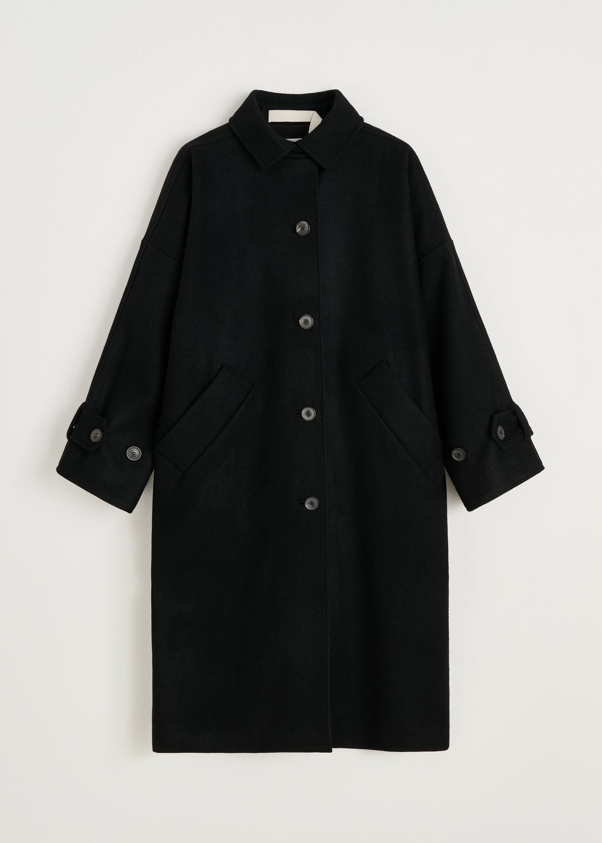 Jo Coat Loden i Black – produktbillede