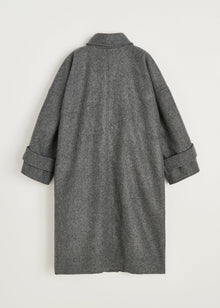 Jo Coat Loden i Pure Grey – detalje