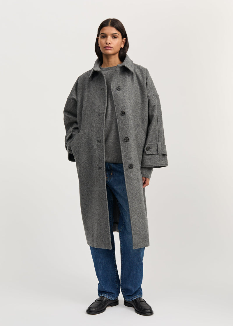 Jo Coat Loden i Pure Grey fra Aiayu