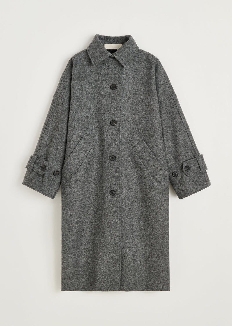 Jo Coat Loden i Pure Grey – produktbillede