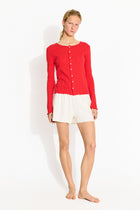 June Cardigan, Bright Red