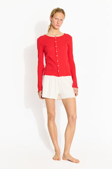 June Cardigan, Bright Red