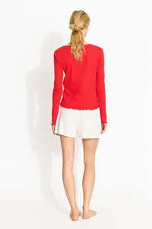 June Cardigan, Bright Red