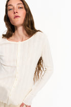 June Cardigan, Ecru