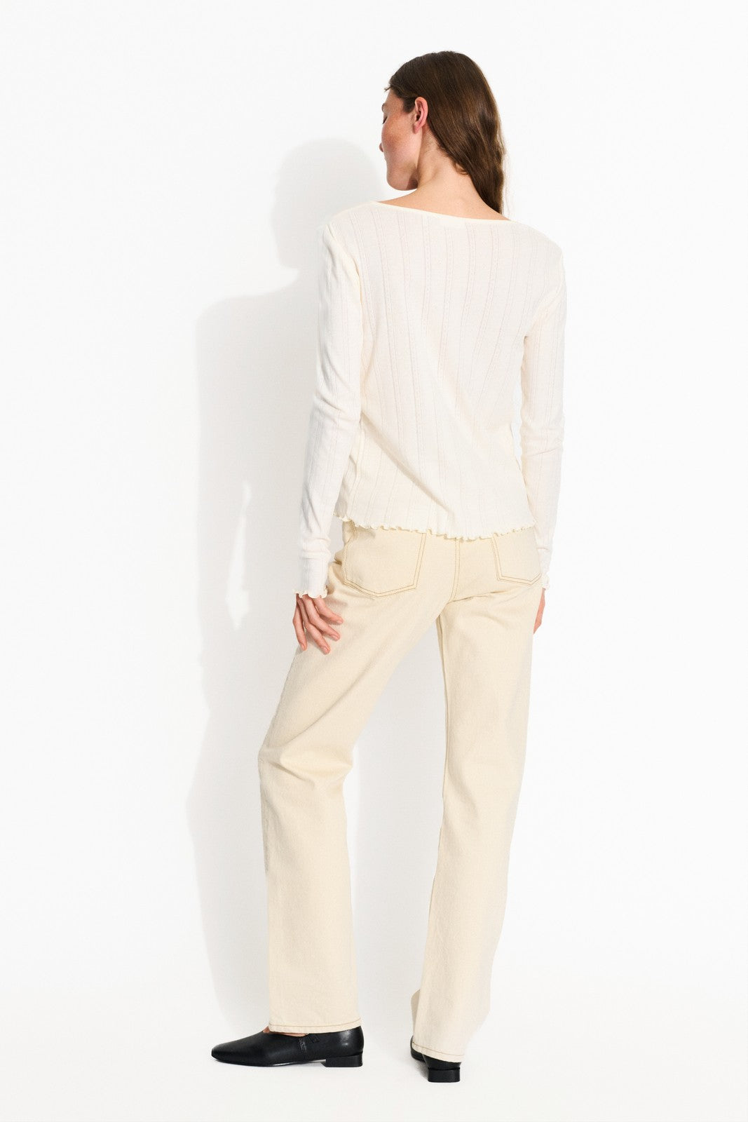 June Cardigan, Ecru