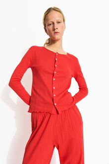 June Cardigan, Bright Red