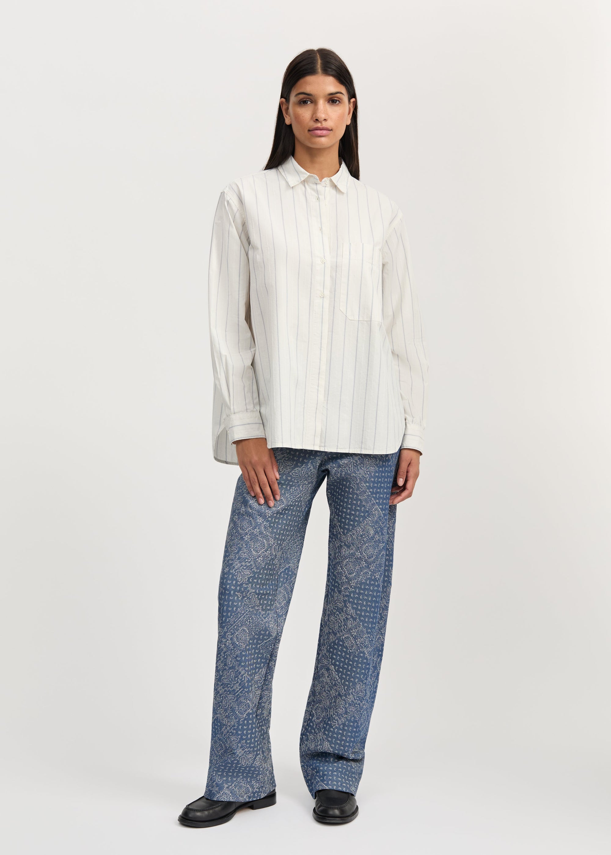 Lynette Shirt Champetra 3203, Mix French Blue