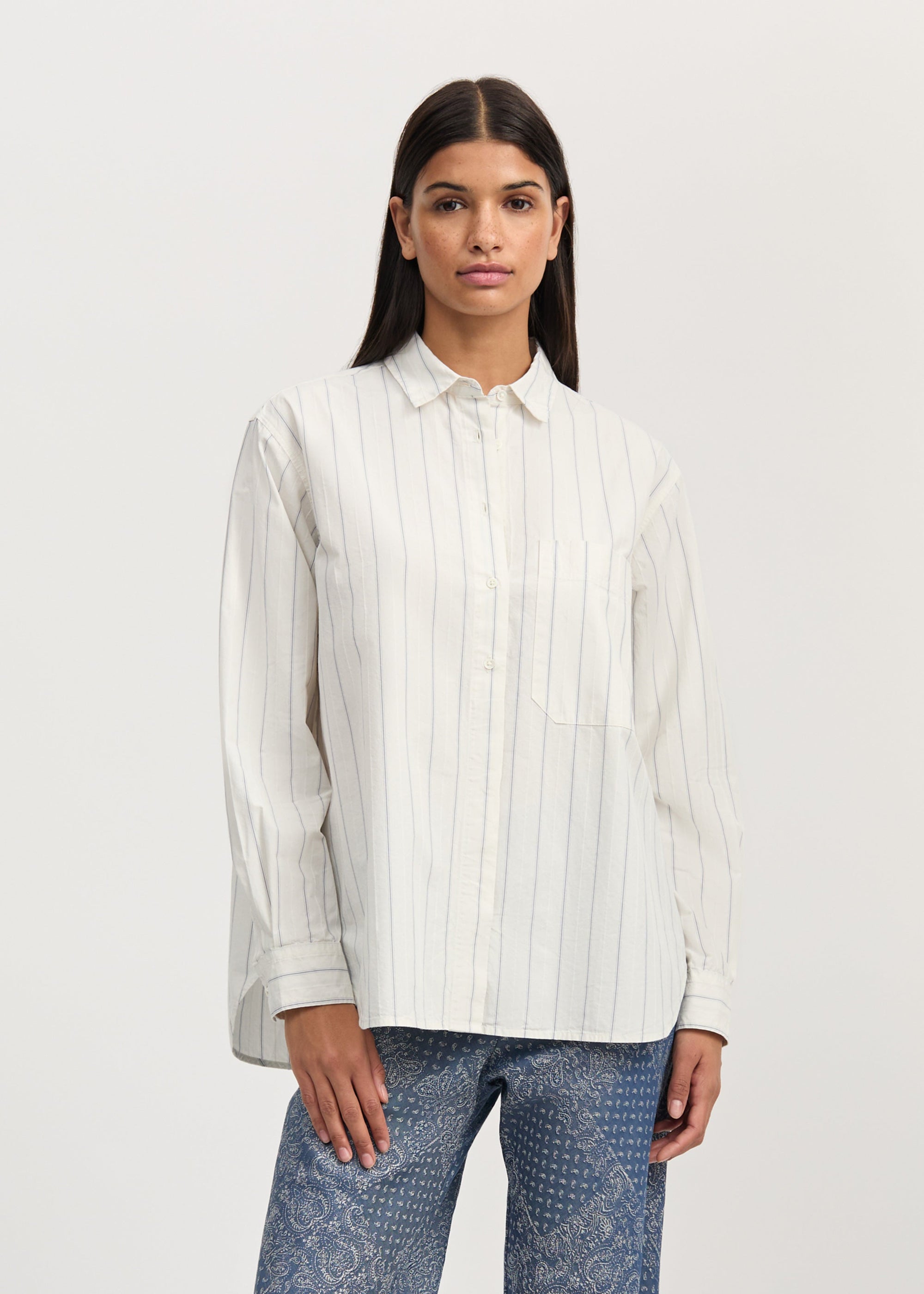 Lynette Shirt Champetra 3203, Mix French Blue