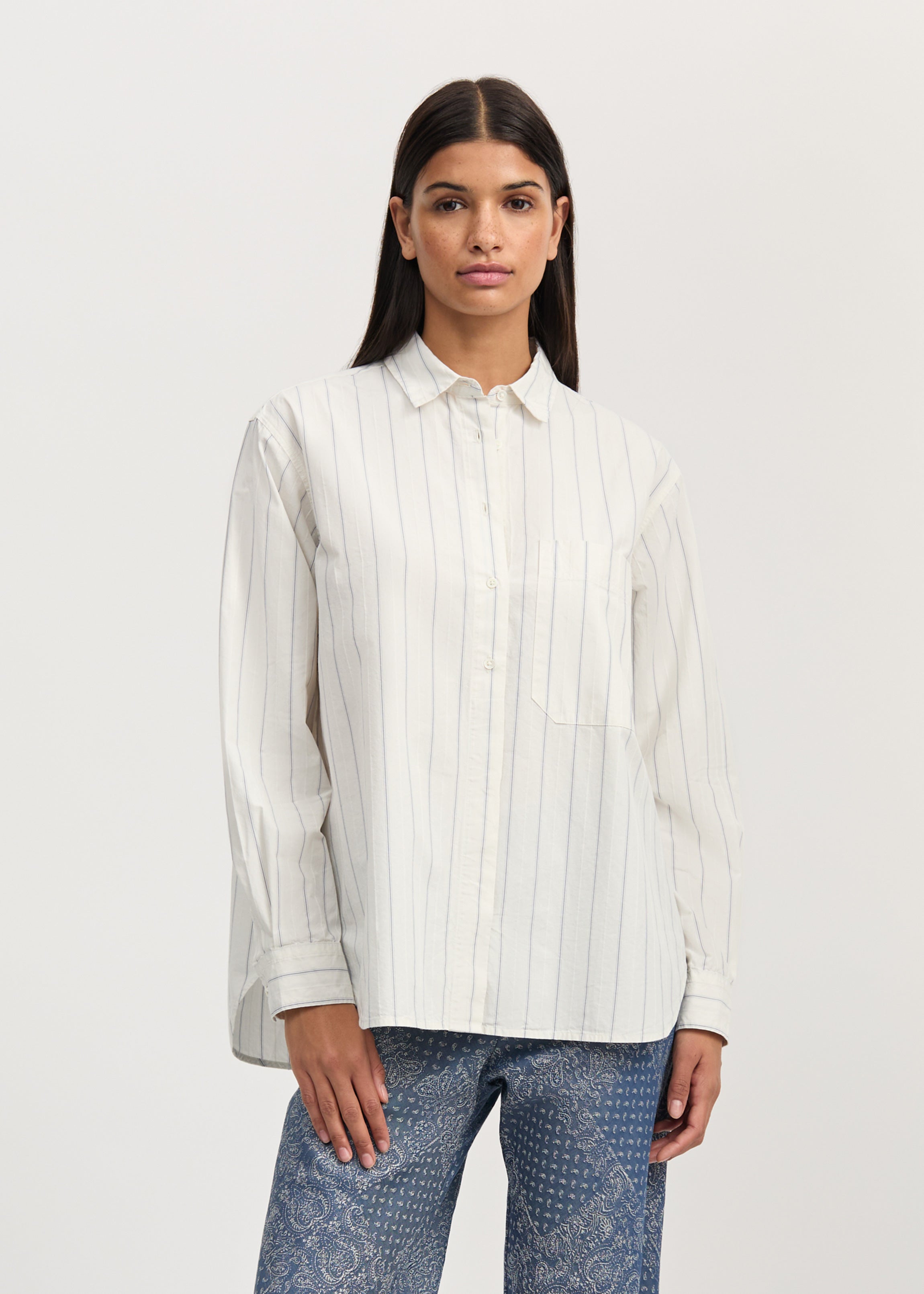 Lynette Shirt Champetra 3203, Mix French Blue