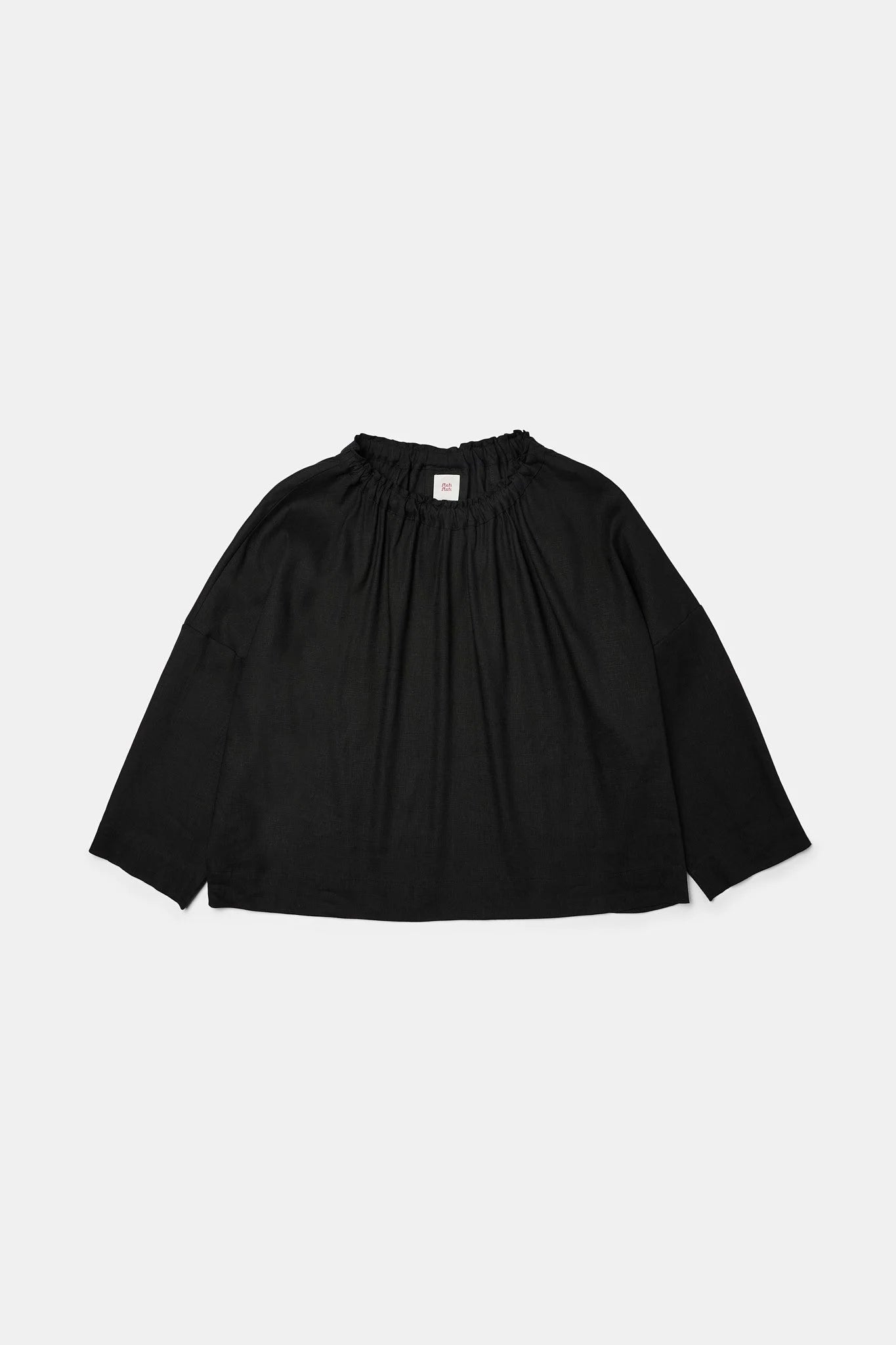 Magrethe LS Tie Top, Black