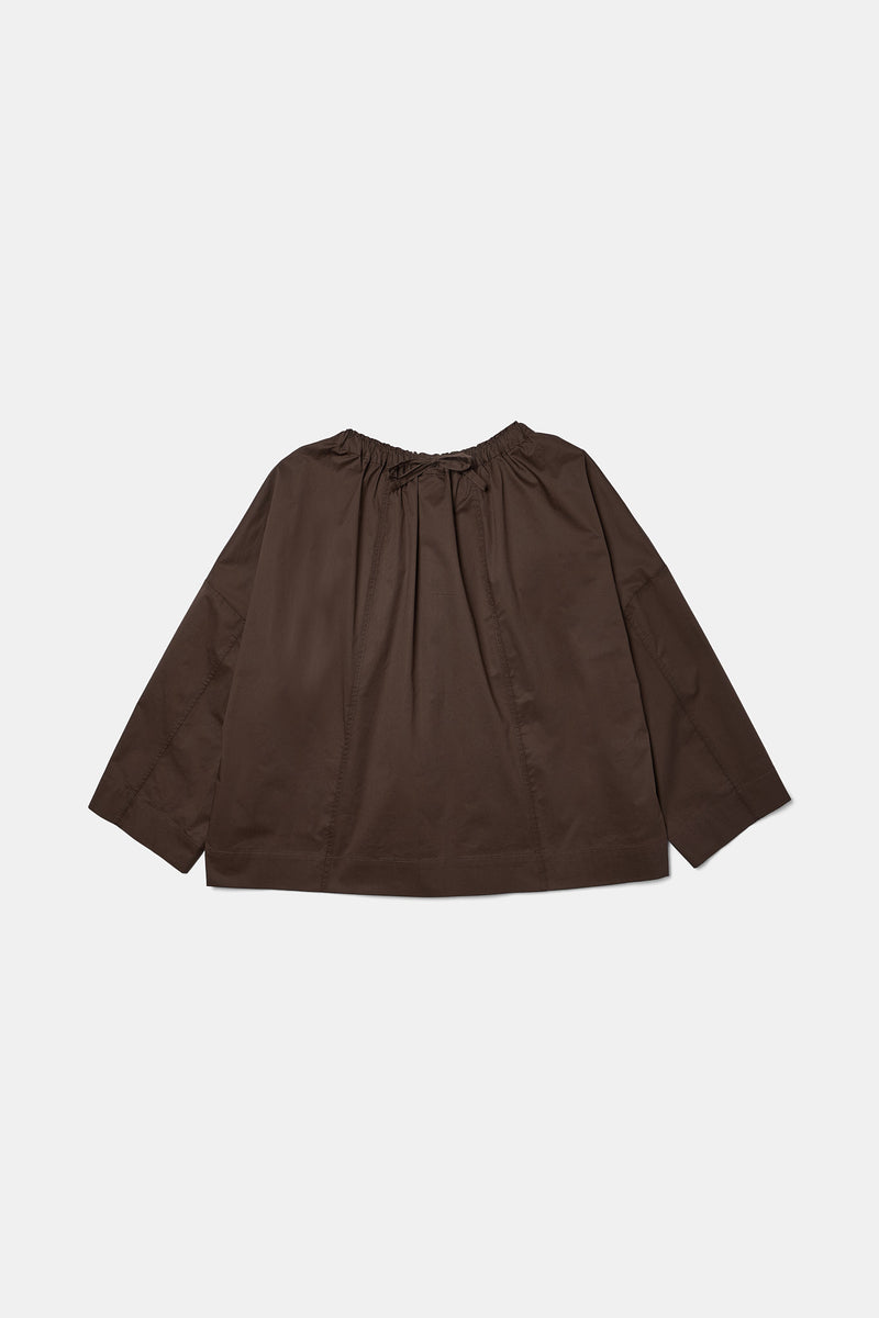 Magrethe LS Tie Top, Brown