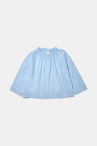 Magrethe LS Tie Top, Light Blue