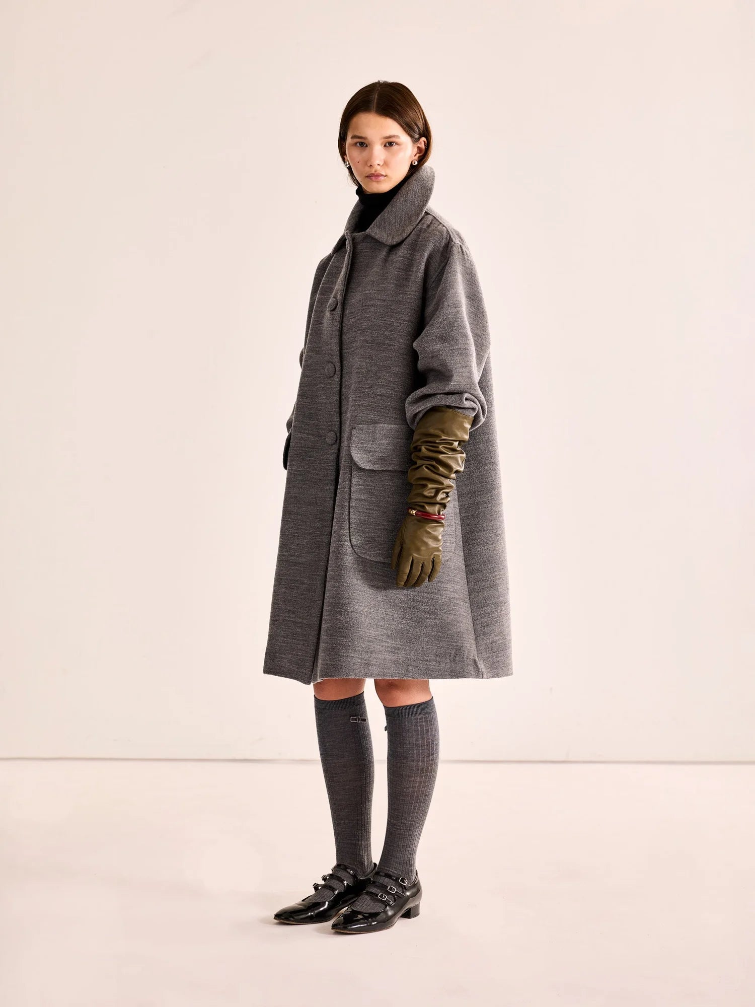 Astrid Long Coat, Grey