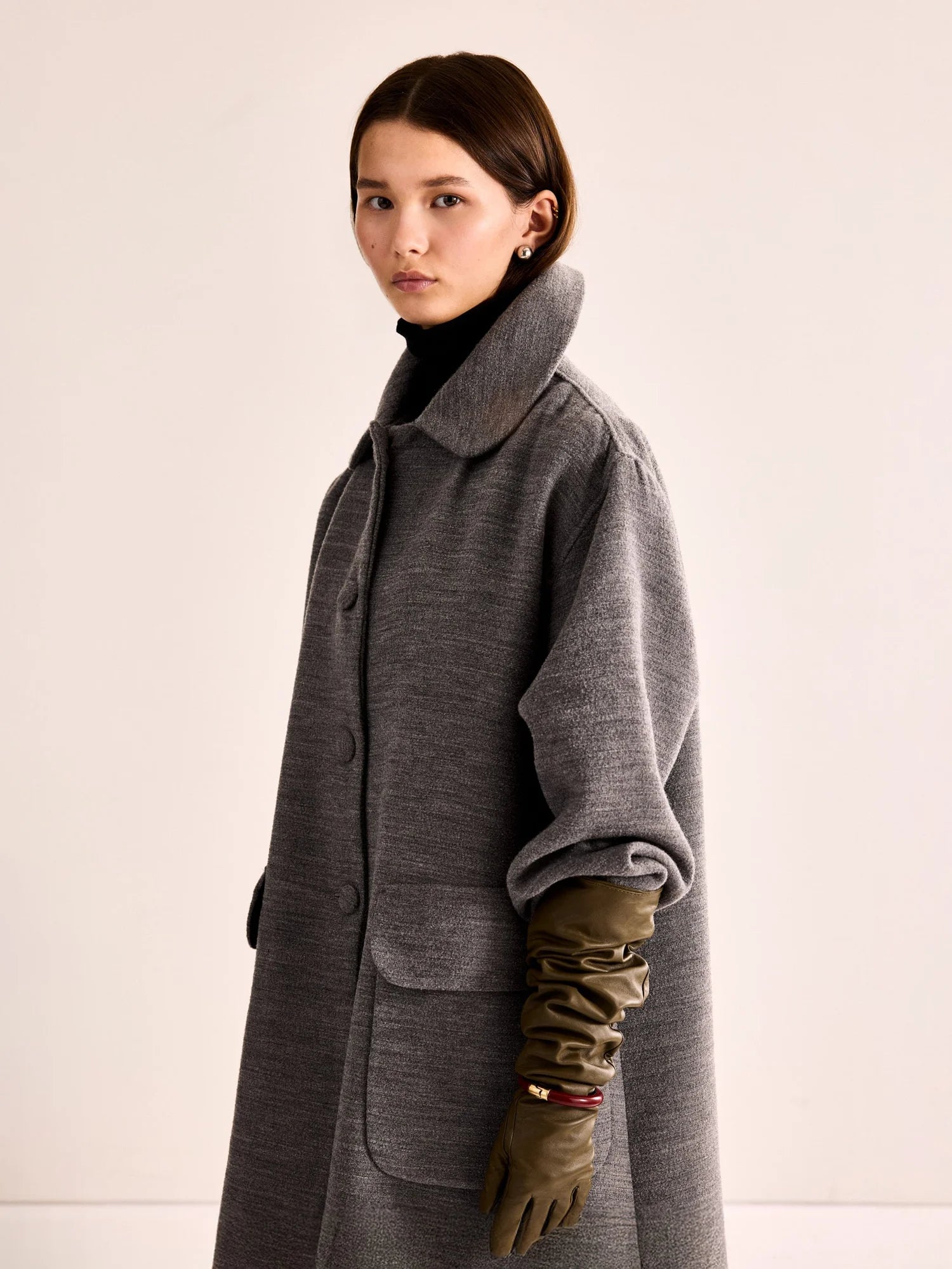 Astrid Long Coat, Grey
