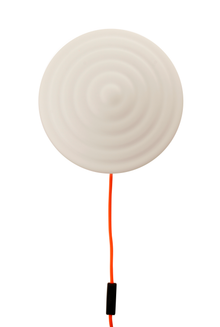 Whipped væglampe orange detalje