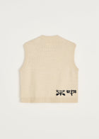 Macha vest i Mix Pure Ecru – detalje