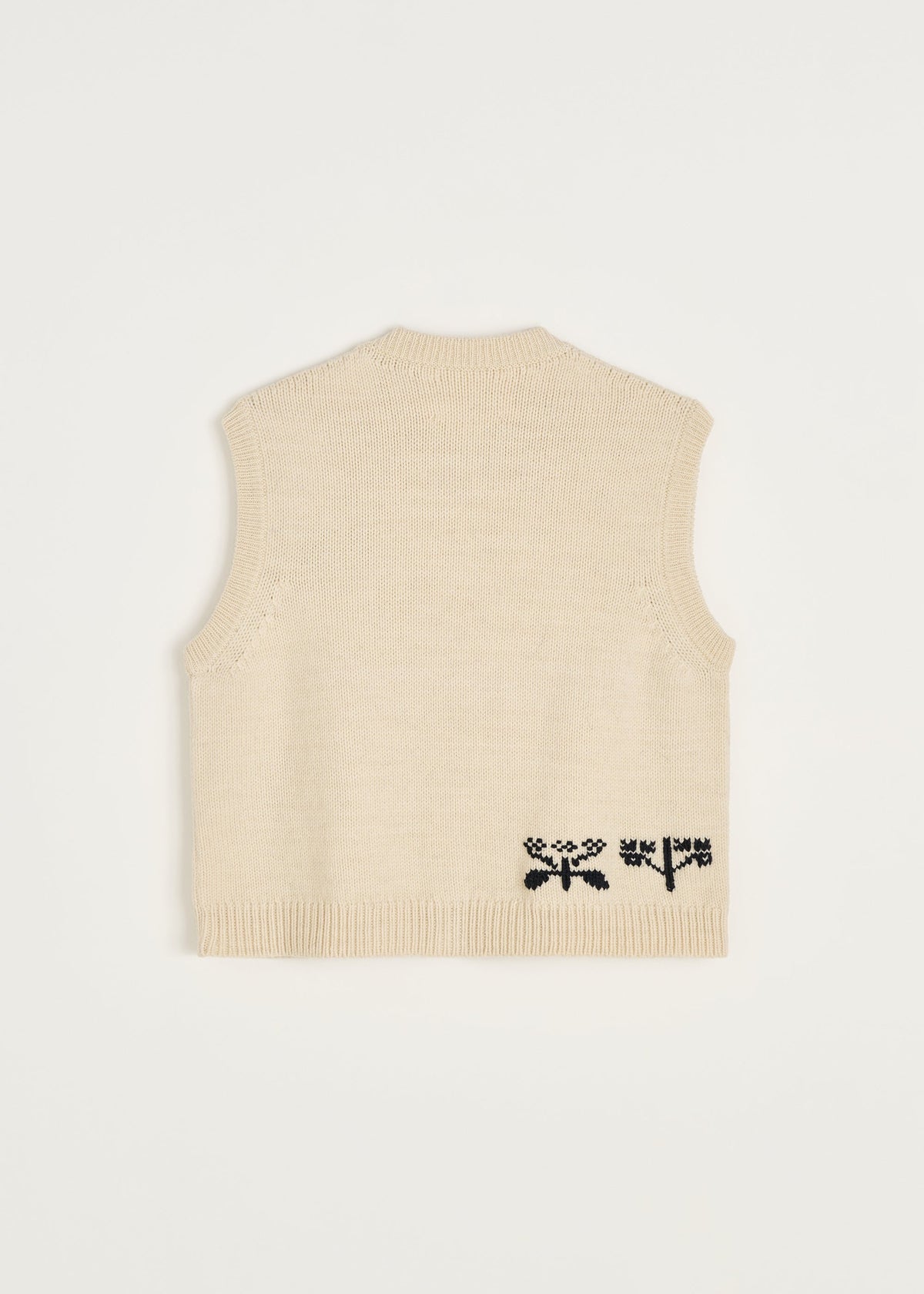 Macha vest i Mix Pure Ecru – detalje