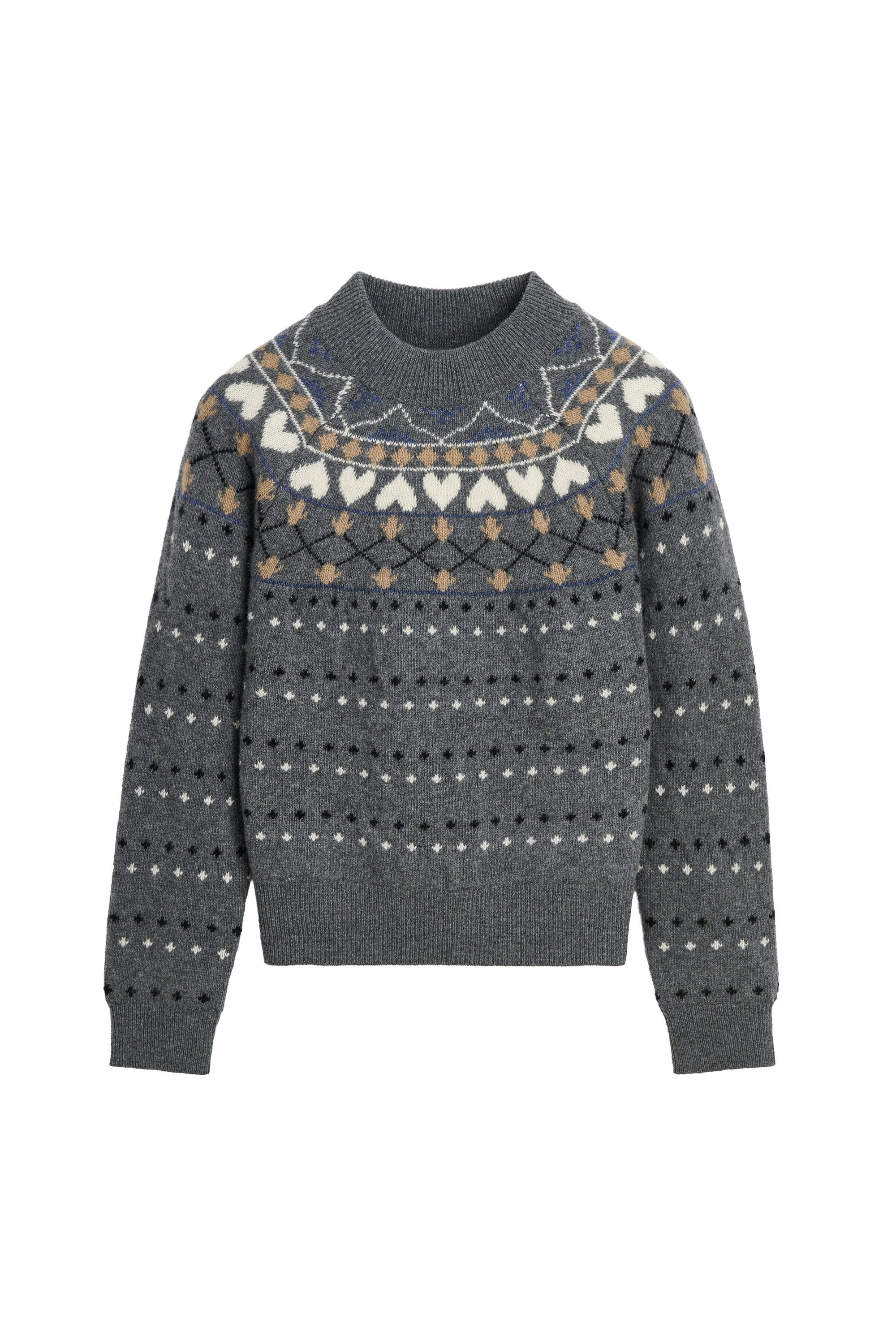 Misty Jumper, Grey jacquard