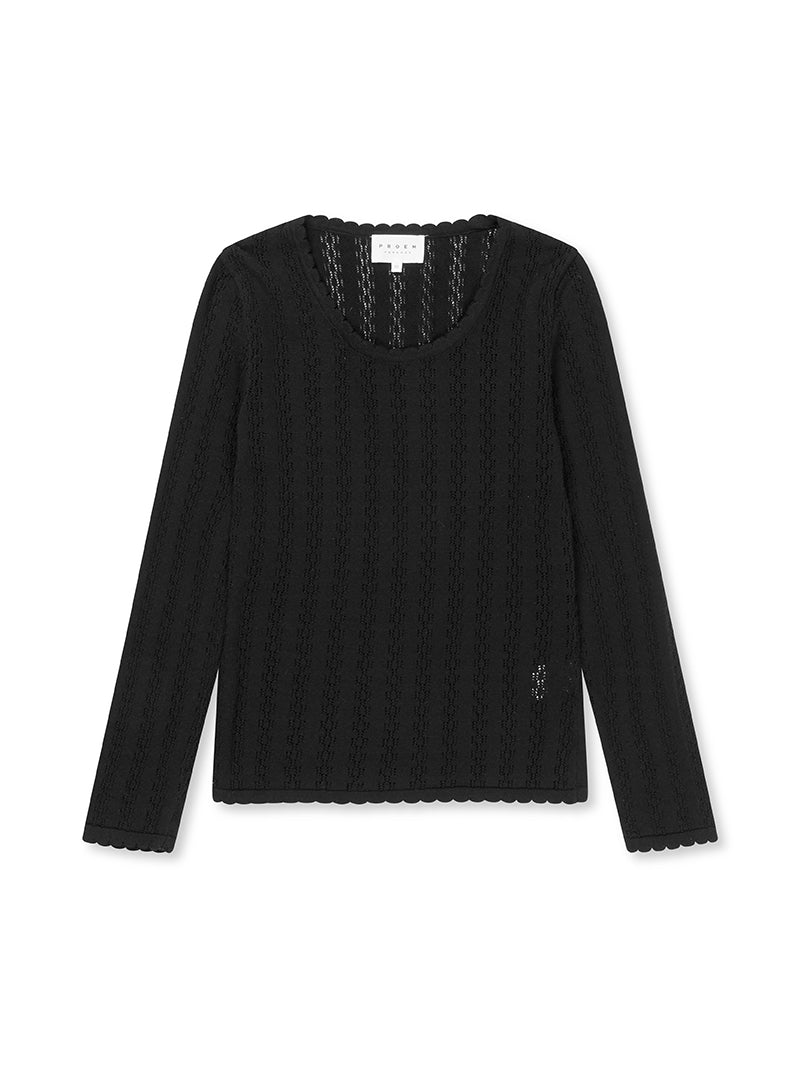 Nellie LS Blouse, Black