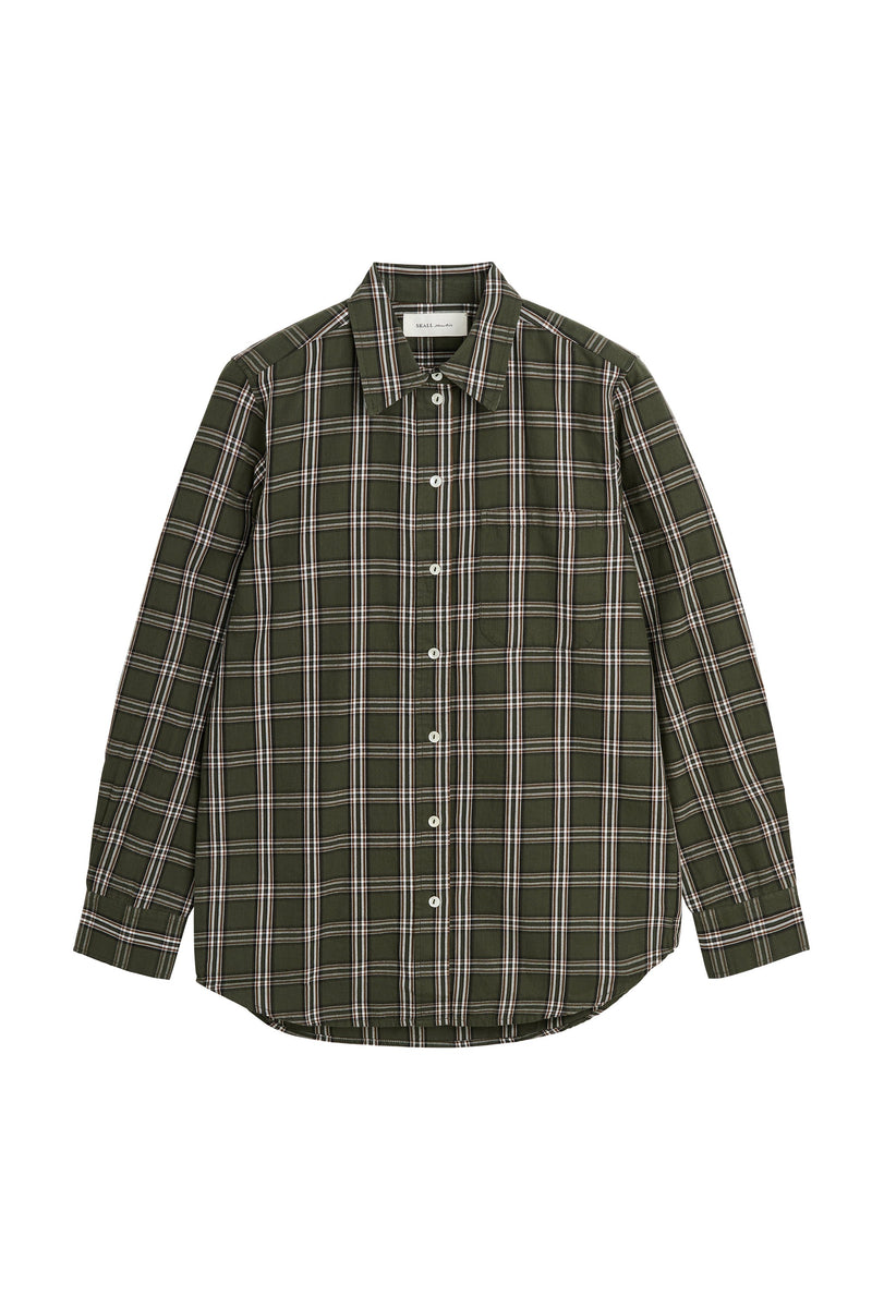 Nico shirt, Green/White check