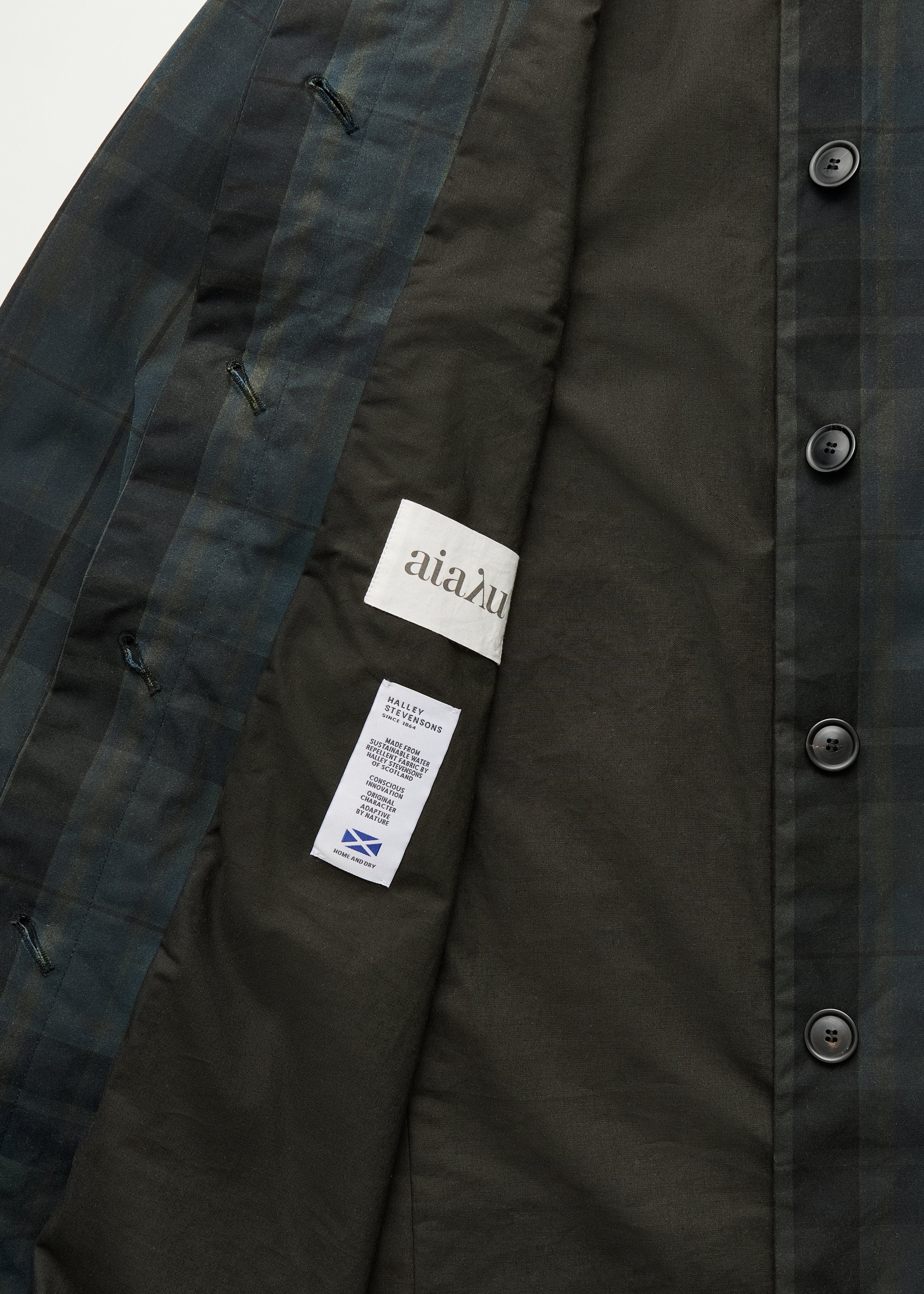 Noor Coat Check Foxleigh detalje