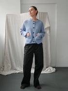 Gertrud Cable Cardigan, Light Blue